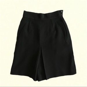 Vintage 80s Thierry Mugler black wool culottes